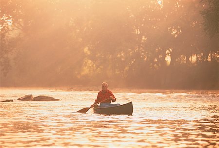 simsearch:400-05308802,k - Mature Man Canoeing Stock Photo - Rights-Managed, Code: 700-00037686