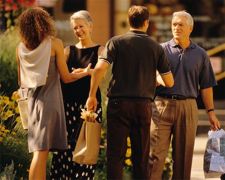 friends hello - Group of People Meeting Outdoors Stock Photo - Rights-Managed, Code: 700-00038104