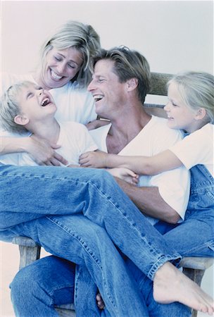 daddy tickles daughter - Family Outdoors Stock Photo - Rights-Managed, Code: 700-00038516