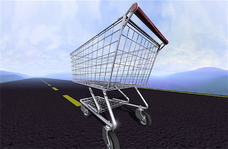 simsearch:700-01163575,k - Shopping Cart on Road Stock Photo - Rights-Managed, Code: 700-00039925