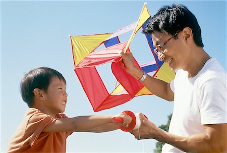 parent child kite - Father and Son with Kite Outdoors Stock Photo - Rights-Managed, Code: 700-00030765