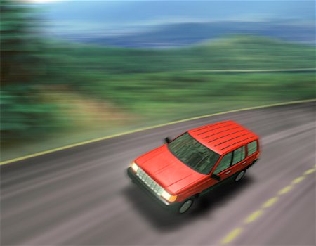 simsearch:700-00089787,k - Blurred View of Utility Vehicle On Road Stock Photo - Rights-Managed, Code: 700-00031300