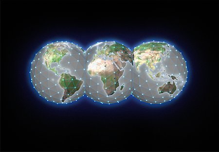 simsearch:700-00042285,k - Three Globes Displaying Continents of the World Stock Photo - Rights-Managed, Code: 700-00032146