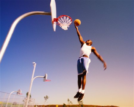 simsearch:700-00060777,k - Man Playing Basketball Outdoors Stock Photo - Rights-Managed, Code: 700-00032312