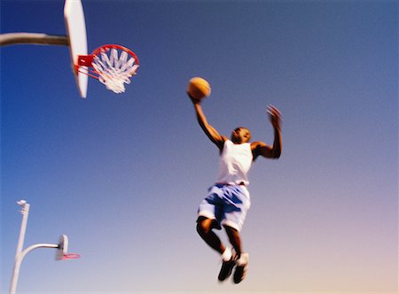 simsearch:700-00060777,k - Man Playing Basketball Outdoors Stock Photo - Rights-Managed, Code: 700-00032313