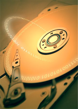 simsearch:700-00040444,k - Computer Hard Drive and Binary Code Stock Photo - Rights-Managed, Code: 700-00032423