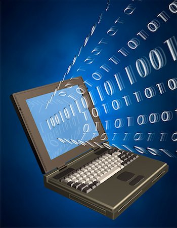 simsearch:700-00040444,k - Laptop Computer with Binary Code Stock Photo - Rights-Managed, Code: 700-00032513