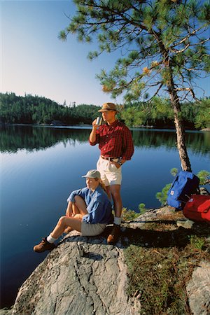 simsearch:700-00549262,k - Couple Hiking, Resting near Lake Temagami, Ontario, Canada Stock Photo - Rights-Managed, Code: 700-00032569