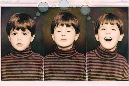 simsearch:700-00033360,k - Triptych Portraits of Boy Stock Photo - Rights-Managed, Code: 700-00033355