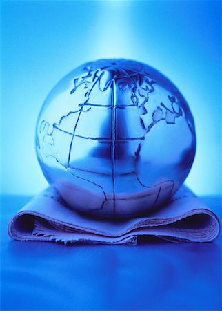 simsearch:700-00045162,k - Metal Globe on Newspaper Atlantic Ocean Stock Photo - Rights-Managed, Code: 700-00044046