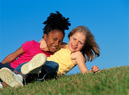 Portrait of Two Girls Outdoors Stock Photo - Rights-Managed, Code: 700-00045178