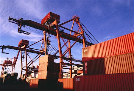 simsearch:700-03368682,k - Shipping Container Cranes Stock Photo - Rights-Managed, Code: 700-00045463