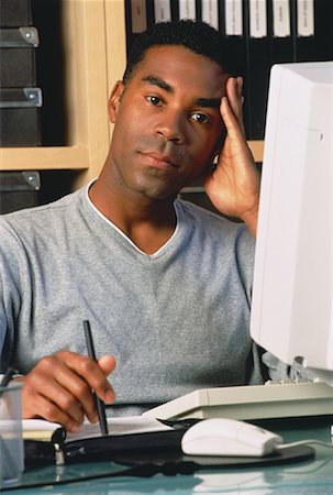 simsearch:700-00045560,k - Portrait of Man at Computer Stock Photo - Rights-Managed, Code: 700-00045560