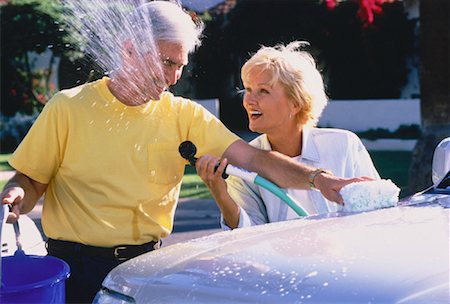 simsearch:700-00593102,k - Mature Couple Washing Car Stock Photo - Rights-Managed, Code: 700-00045600