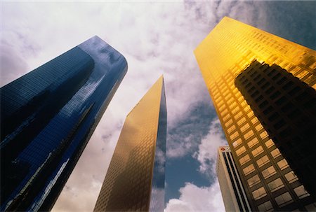 simsearch:700-00082181,k - Looking Up at Office Towers and Sky Los Angeles, California, USA Stock Photo - Rights-Managed, Code: 700-00045959