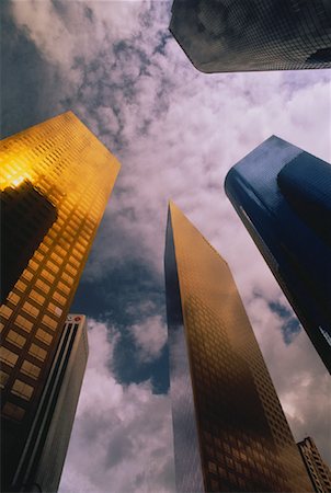 simsearch:700-00082181,k - Looking Up at Office Towers and Sky Los Angeles, California, USA Stock Photo - Rights-Managed, Code: 700-00045960