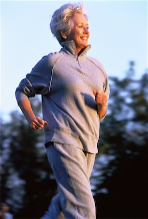 simsearch:400-04535435,k - Mature Woman Jogging Outdoors Stock Photo - Rights-Managed, Code: 700-00046044