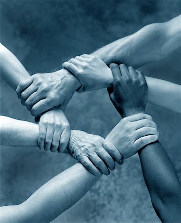 Ring of Hands Holding Wrists Stock Photo - Rights-Managed, Code: 700-00046564