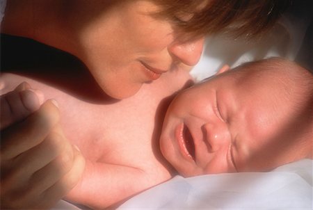 simsearch:700-00080994,k - Close-Up of Mother and Sleeping Baby Stock Photo - Rights-Managed, Code: 700-00046943
