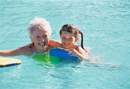 simsearch:700-00046927,k - Portrait of Grandmother and Granddaughter in Swimming Pool Stock Photo - Rights-Managed, Code: 700-00047072