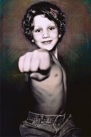 Portrait of Boy with Clenched Fist Stock Photo - Rights-Managed, Code: 700-00047109