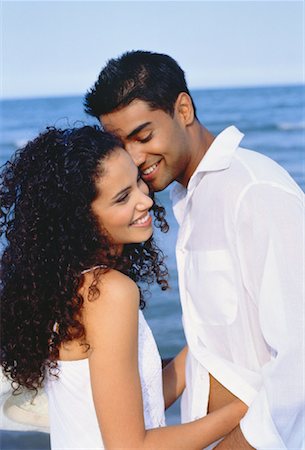 Couple Embracing on Beach Stock Photo - Rights-Managed, Code: 700-00047345