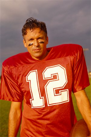 simsearch:700-00048630,k - Portrait of Male Football Player Outdoors Stock Photo - Rights-Managed, Code: 700-00048314