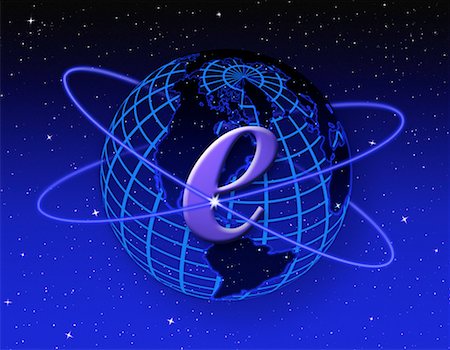 simsearch:700-00553920,k - E-Commerce Symbol on Globe in Space Stock Photo - Rights-Managed, Code: 700-00048867