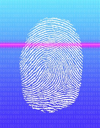 simsearch:700-00040444,k - Finger Print and Binary Code Stock Photo - Rights-Managed, Code: 700-00040856