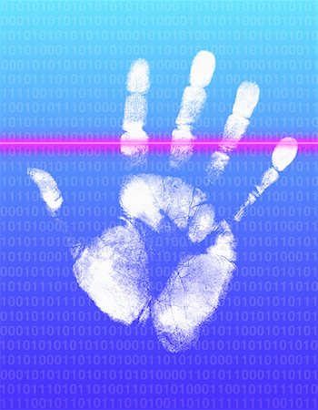 simsearch:700-00045838,k - Hand Print and Binary Code Stock Photo - Rights-Managed, Code: 700-00040857