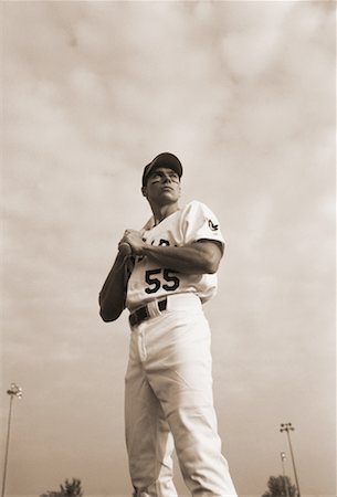 simsearch:700-00035072,k - Baseball Player Holding Bat Stock Photo - Rights-Managed, Code: 700-00041226