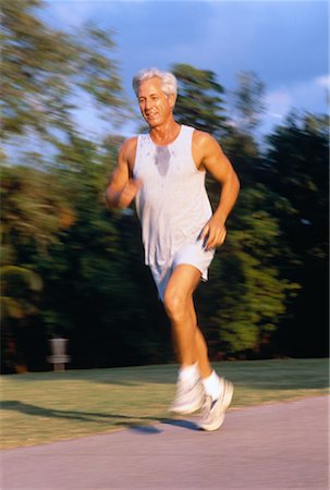 simsearch:400-04535435,k - Mature Man Running Outdoors Stock Photo - Rights-Managed, Code: 700-00041724