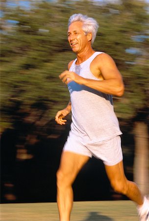 simsearch:400-04535435,k - Mature Man Running Outdoors Stock Photo - Rights-Managed, Code: 700-00041723