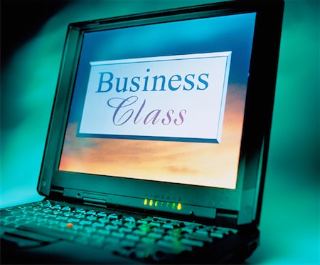 simsearch:700-00040855,k - Laptop Computer with Business Class on Screen Stock Photo - Rights-Managed, Code: 700-00043034