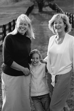 Portrait of Grandmother, Mother And Daughter Outdoors Stock Photo - Rights-Managed, Code: 700-00054446