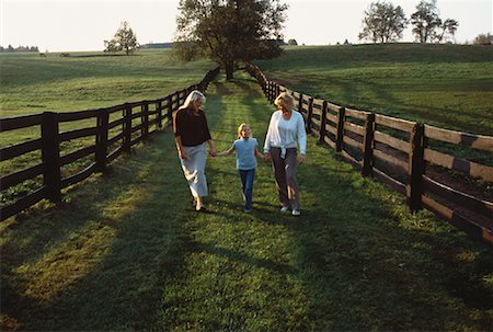 simsearch:700-00054446,k - Grandmother, Mother and Daughter Walking in Field Stock Photo - Rights-Managed, Code: 700-00054711