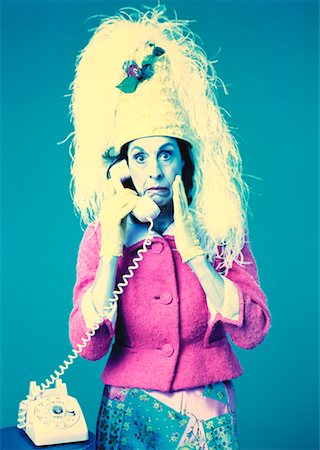 simsearch:700-00027399,k - Portrait of Mature Woman Wearing Hat, Using Telephone Stock Photo - Rights-Managed, Code: 700-00058216