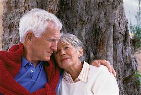 sympathy - Mature Couple Embracing Outdoors Stock Photo - Rights-Managed, Code: 700-00059006