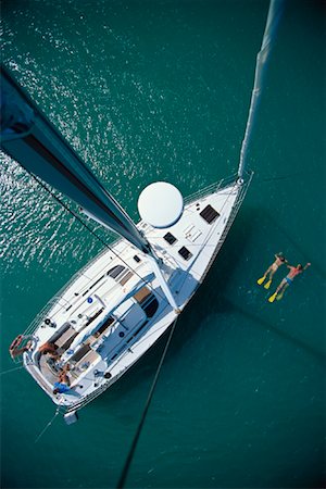 simsearch:700-00031838,k - Overhead View of People Relaxing On Yacht, Queensland, Australia Stock Photo - Rights-Managed, Code: 700-00059153