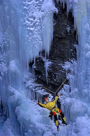 simsearch:841-07083087,k - Ice Climbing, Johnston Canyon Banff National Park, AB, Canada Stock Photo - Rights-Managed, Code: 700-00059353
