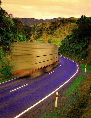 simsearch:700-00068576,k - Blurred Transport Truck on Road New Zealand Stock Photo - Rights-Managed, Code: 700-00051688