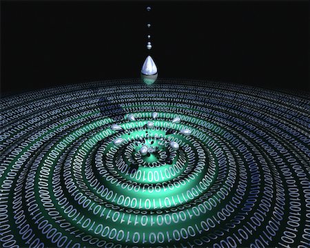 simsearch:700-00040444,k - Water Drop and Ripples of Binary Code Stock Photo - Rights-Managed, Code: 700-00052862