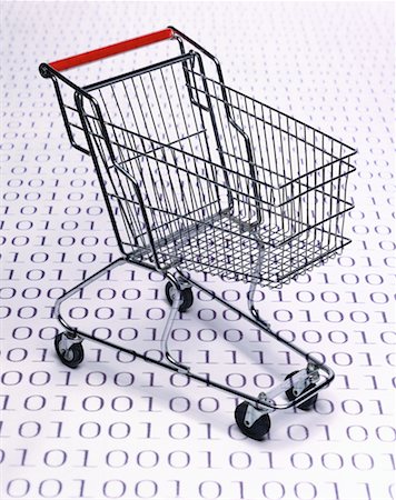 simsearch:700-00040855,k - Shopping Cart and Binary Code Stock Photo - Rights-Managed, Code: 700-00066097
