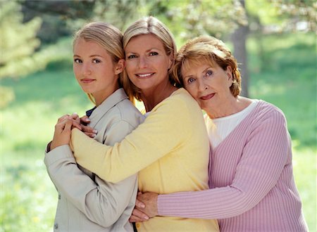 simsearch:700-00054446,k - Portrait of Grandmother, Mother And Daughter Embracing Outdoors Stock Photo - Rights-Managed, Code: 700-00066200