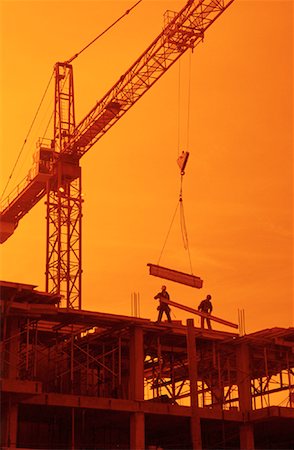 simsearch:700-00030097,k - Building Construction and Workers At Sunset, Calgary, AB, Canada Stock Photo - Rights-Managed, Code: 700-00066599