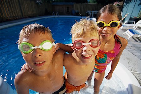 simsearch:700-00057270,k - Portrait of Children in Swimwear And Goggles near Swimming Pool Stock Photo - Rights-Managed, Code: 700-00066667