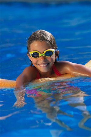 simsearch:700-00057270,k - Portrait of Girl in Swimwear and Goggles in Swimming Pool Stock Photo - Rights-Managed, Code: 700-00066821