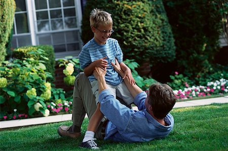 Father and Son Playing Outdoors Stock Photo - Rights-Managed, Code: 700-00067028