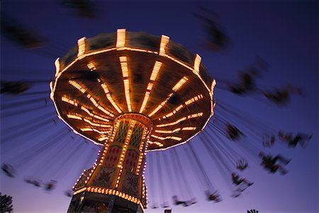 Amusement Park Ride at Dusk Stock Photo - Rights-Managed, Code: 700-00067236