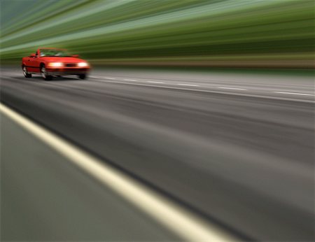 simsearch:700-00089787,k - Red Convertible Driving on Blurred Road Stock Photo - Rights-Managed, Code: 700-00067311